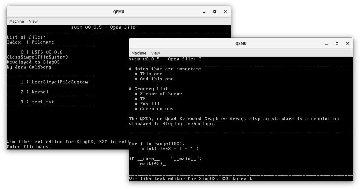 Screenshot - svim edit